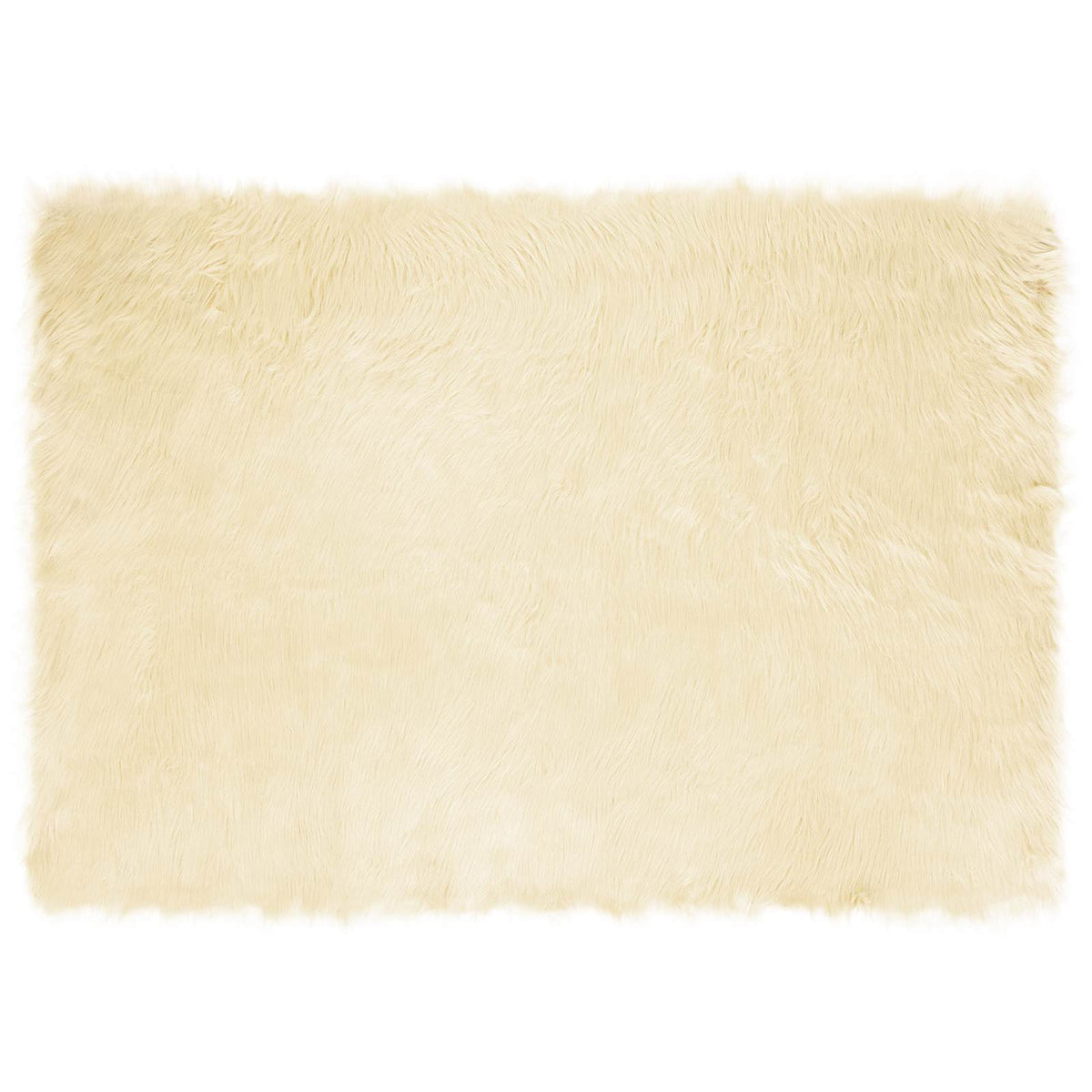 Vidaxx tapis en fausse peau de mouton tafalla crème 140 x 200 cm polyester