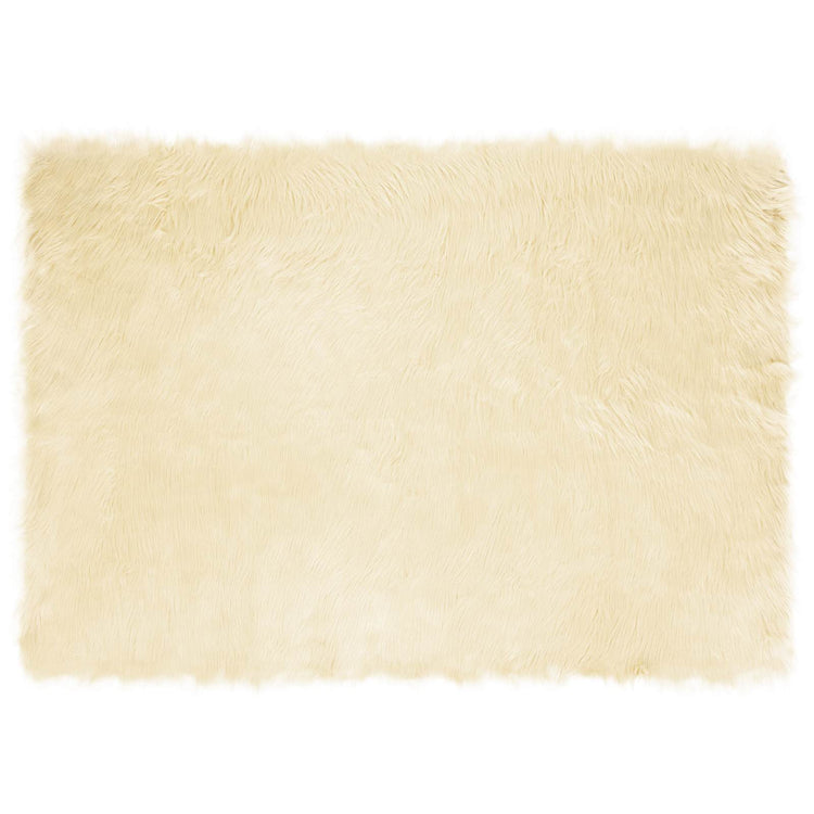 Vidaxx tapis en fausse peau de mouton tafalla crème 140 x 200 cm polyester