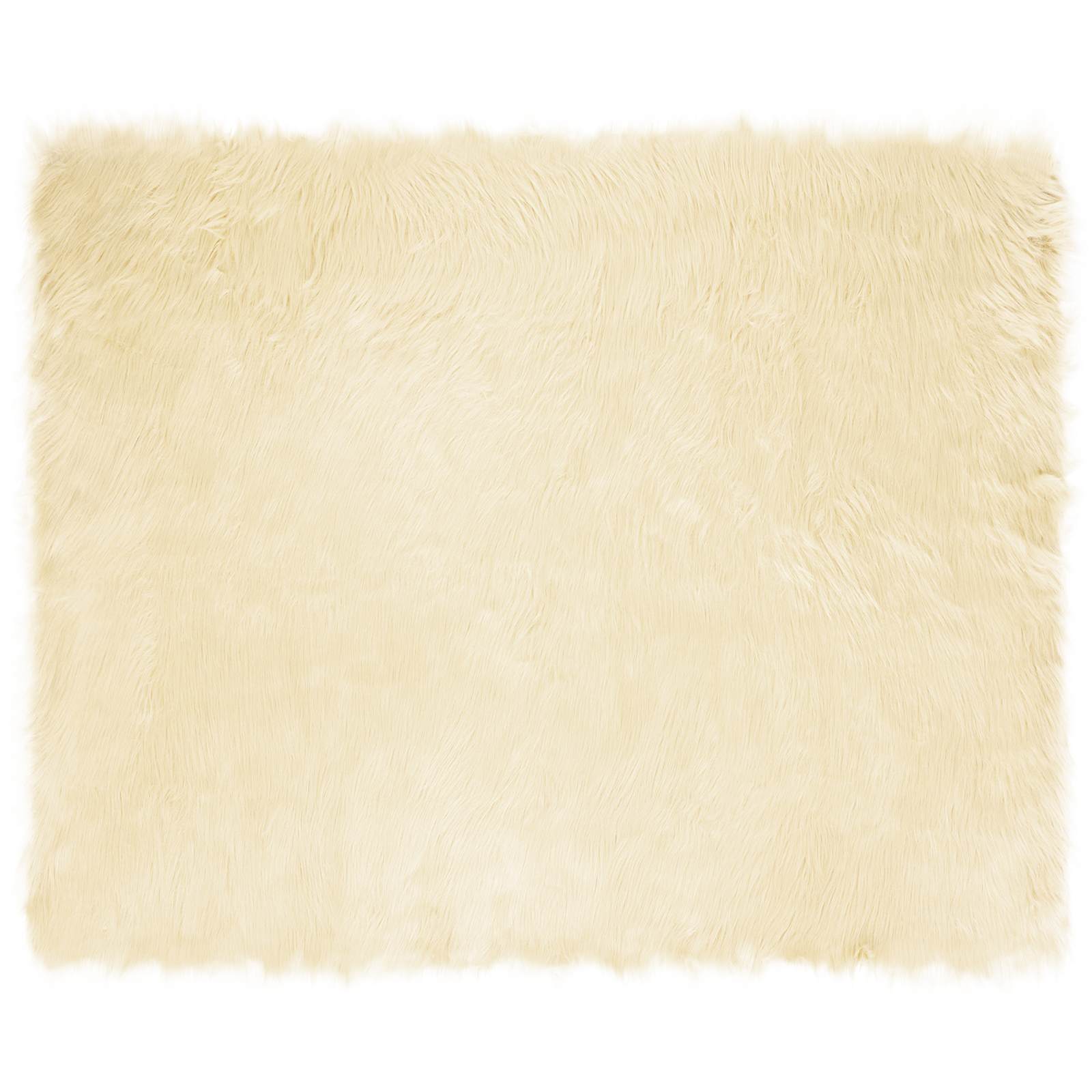 Vidaxx tapis en fausse peau de mouton tafalla crème 200 x 280 cm polyester