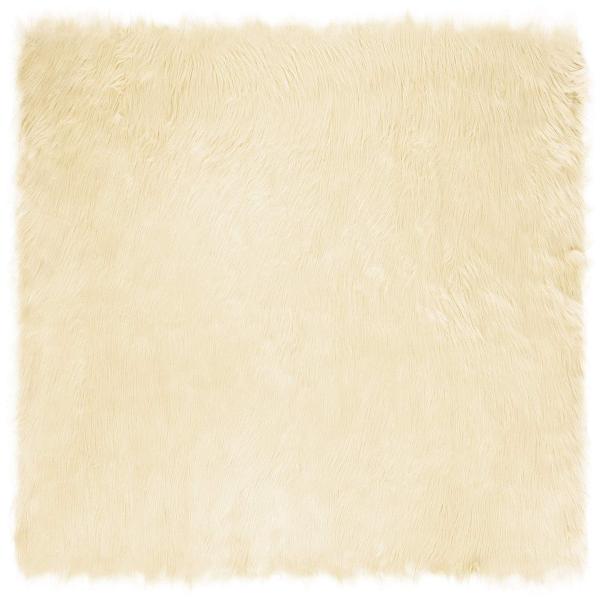 Vidaxx tapis en fausse peau de mouton tafalla crème 160 x 160 cm polyester