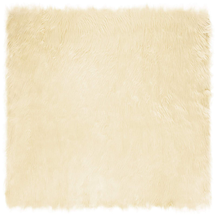 Vidaxx tapis en fausse peau de mouton tafalla crème 160 x 160 cm polyester