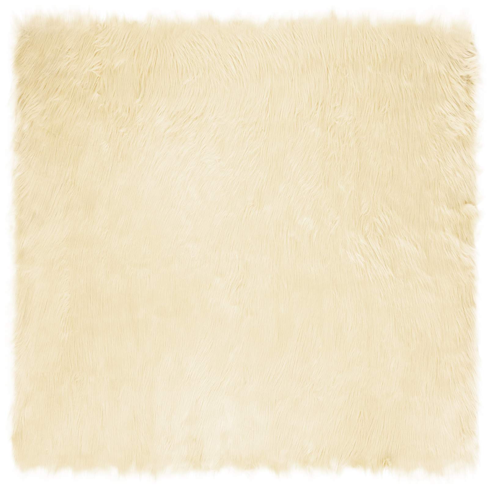 VidaXL tapis en fausse peau de mouton tafalla crème 200 x 200 cm polyester