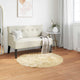 VidaXL tapis en fausse peau de mouton tafalla crème ø 80 cm polyester