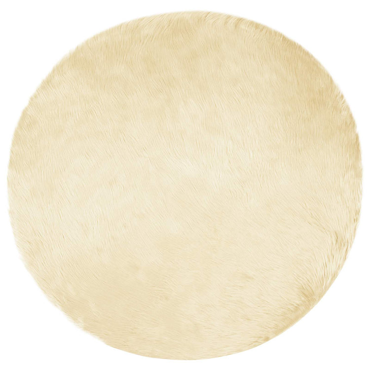 VidaXL tapis en fausse peau de mouton tafalla crème ø 120 cm polyester