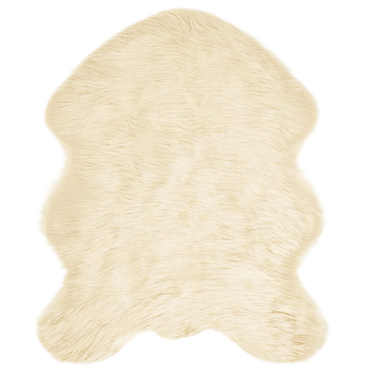 VidaXL tapis en fausse peau de mouton tafalla crème 50 x 80 cm polyester