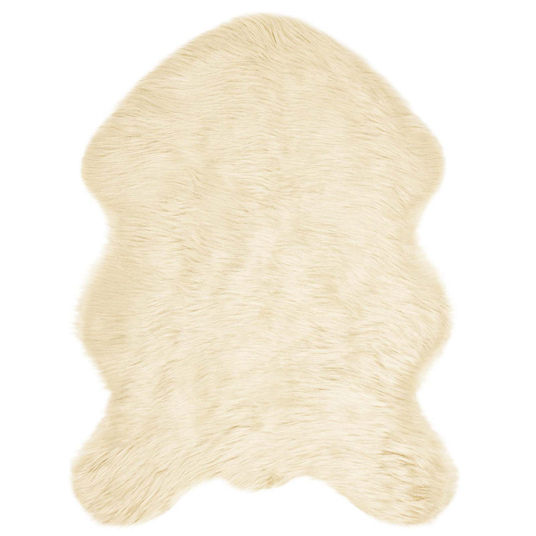 Vidaxx tapis en fausse peau de mouton tafalla crème 80 x 120 cm polyester