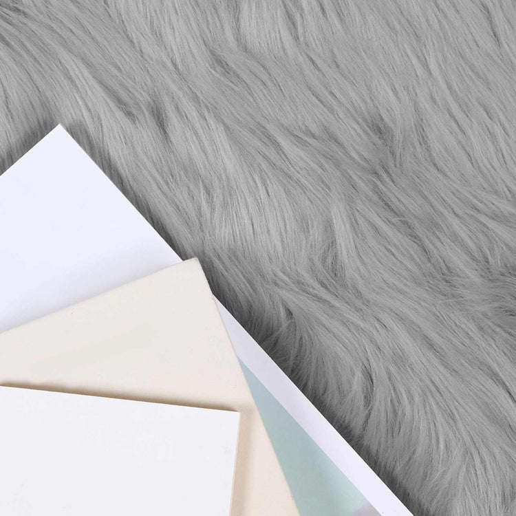 Vidaxx tapis en fausse peau de mouton tafalla gris 80 x 200 cm polyester
