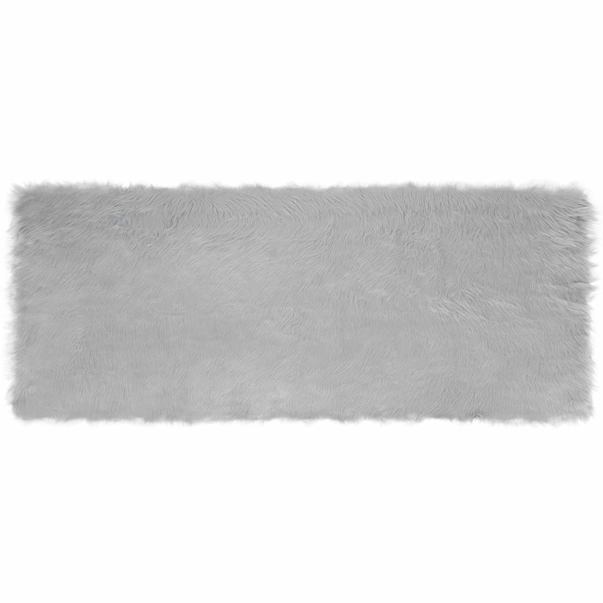 Vidaxx tapis en fausse peau de mouton tafalla gris 80 x 200 cm polyester