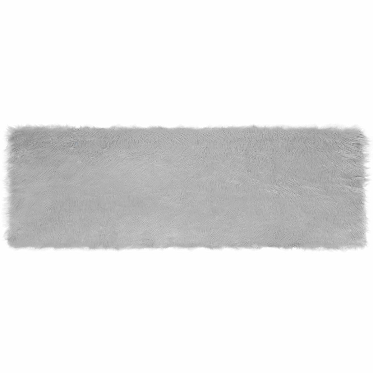 VidaXL tapis en fausse peau de mouton tafalla gris 80 x 250 cm polyester