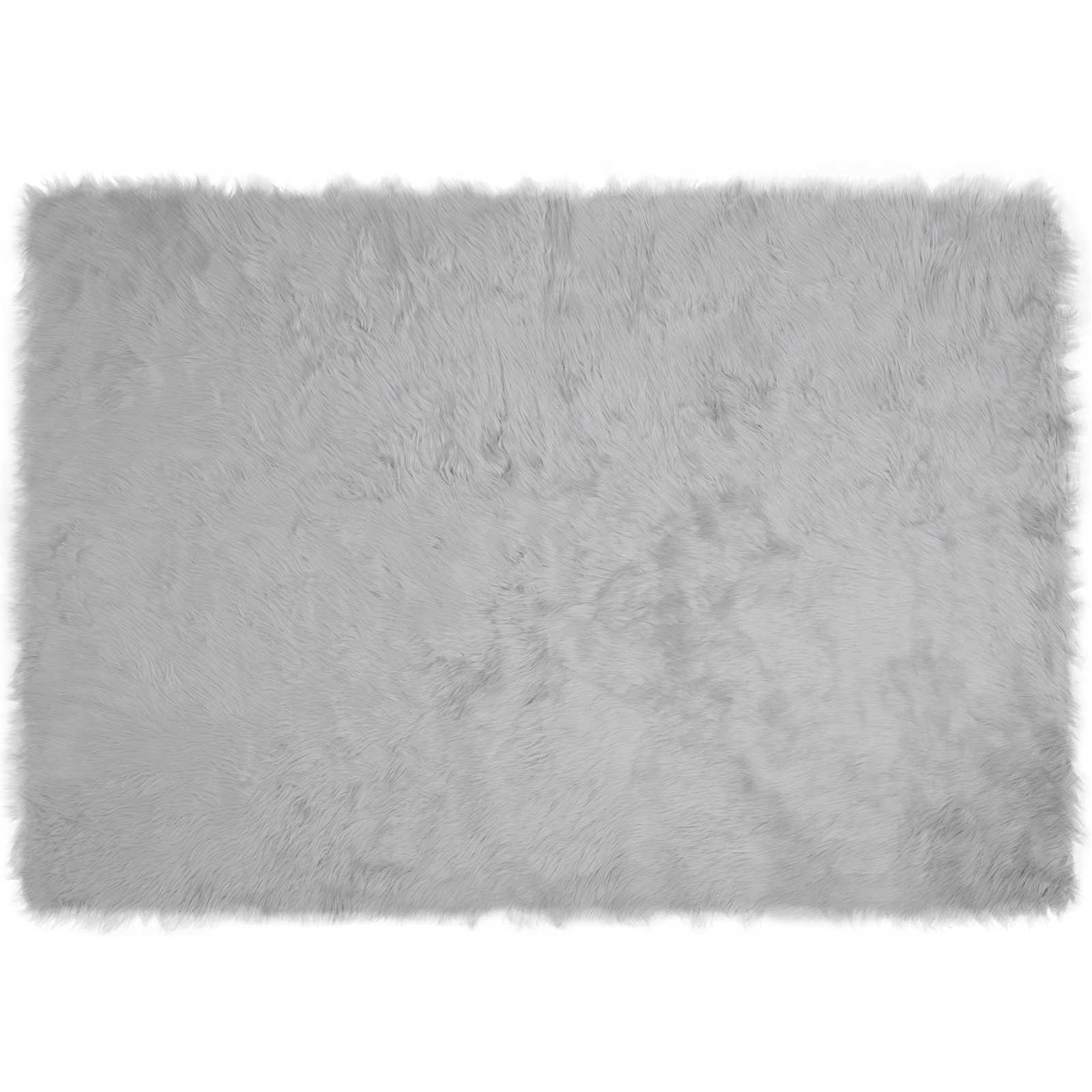 Vidaxx tapis en fausse peau de mouton tafalla gris 120 x 170 cm polyester