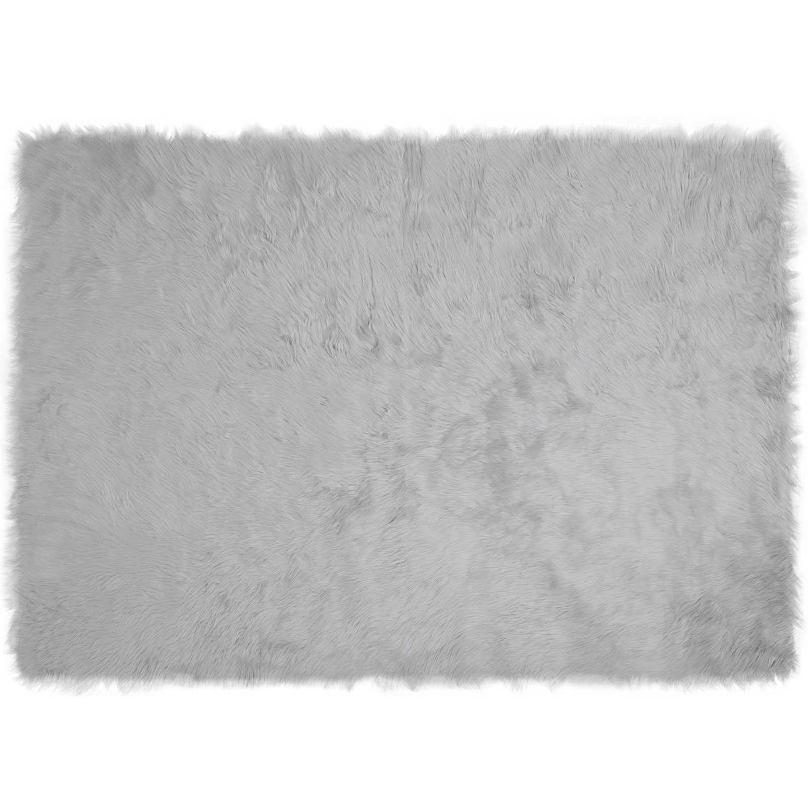 Vidaxx tapis en fausse peau de mouton tafalla gris 140 x 200 cm polyester