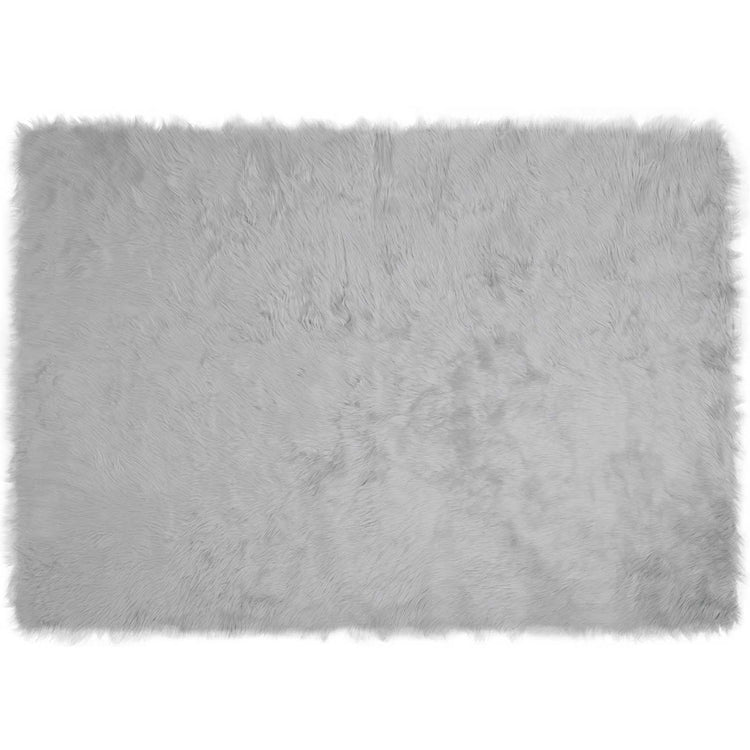 Vidaxx tapis en fausse peau de mouton tafalla gris 140 x 200 cm polyester