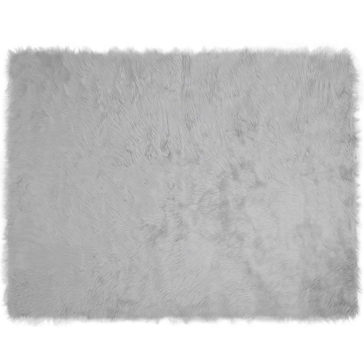 Vidaxx tapis en fausse peau de mouton tafalla gris 240 x 340 cm polyester
