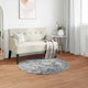 Vidaxx tapis en fausse peau de mouton tafalla gris ø 100 cm polyester