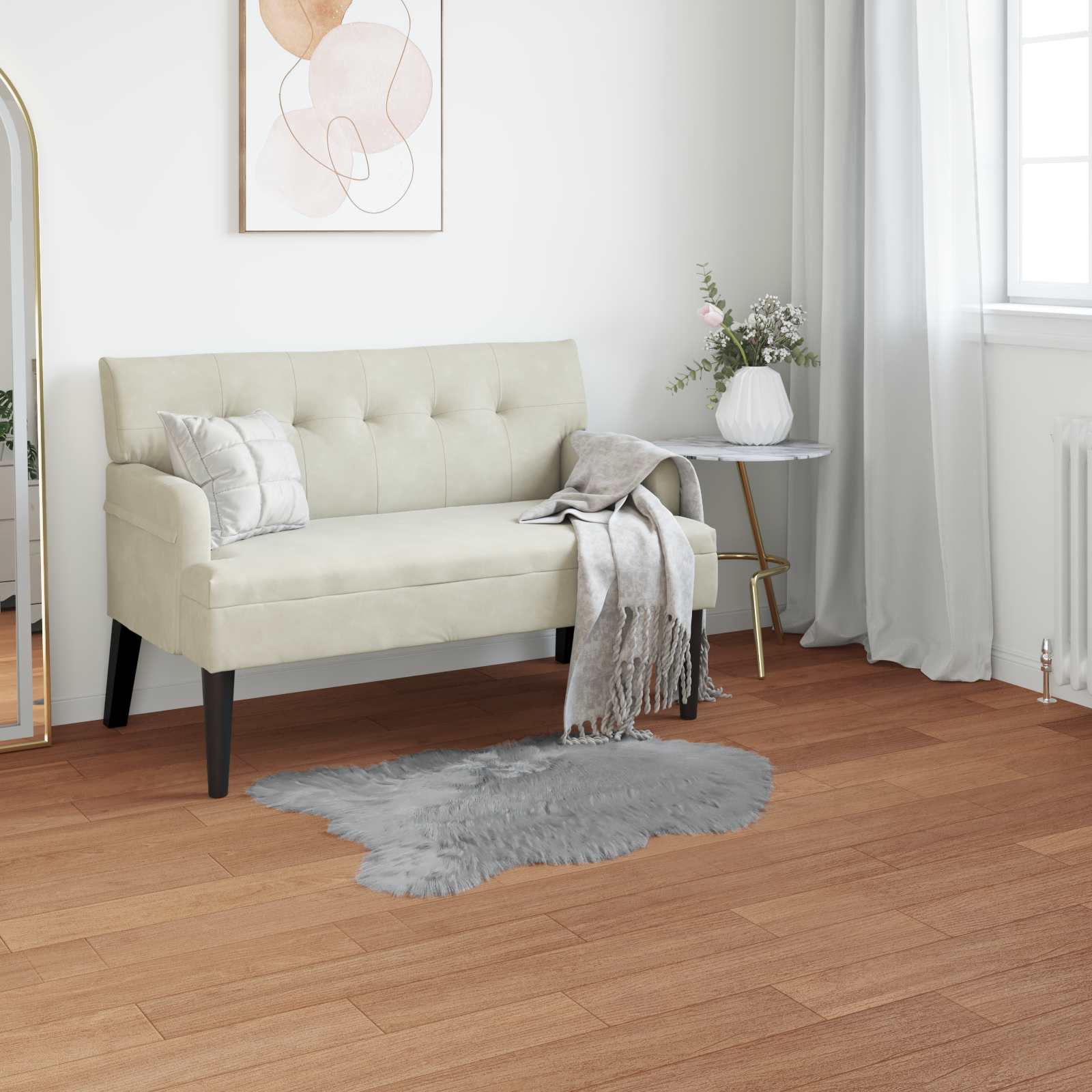Vidaxx tapis en fausse peau de mouton tafalla gris 50 x 80 cm polyester