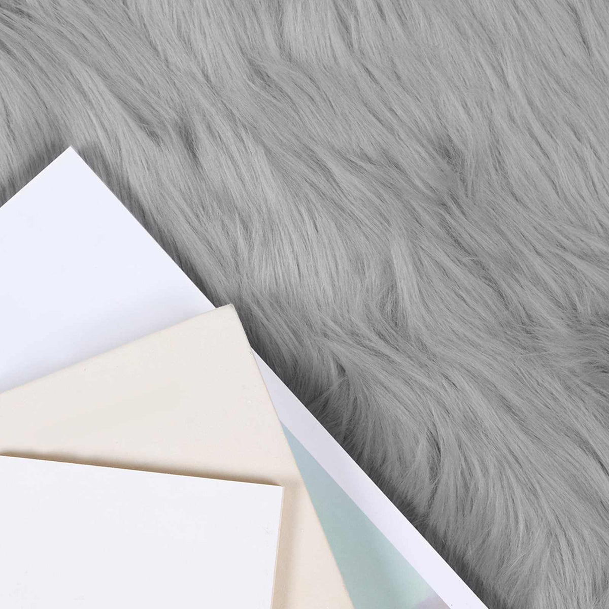 Vidaxx tapis en fausse peau de mouton tafalla gris 80 x 120 cm polyester