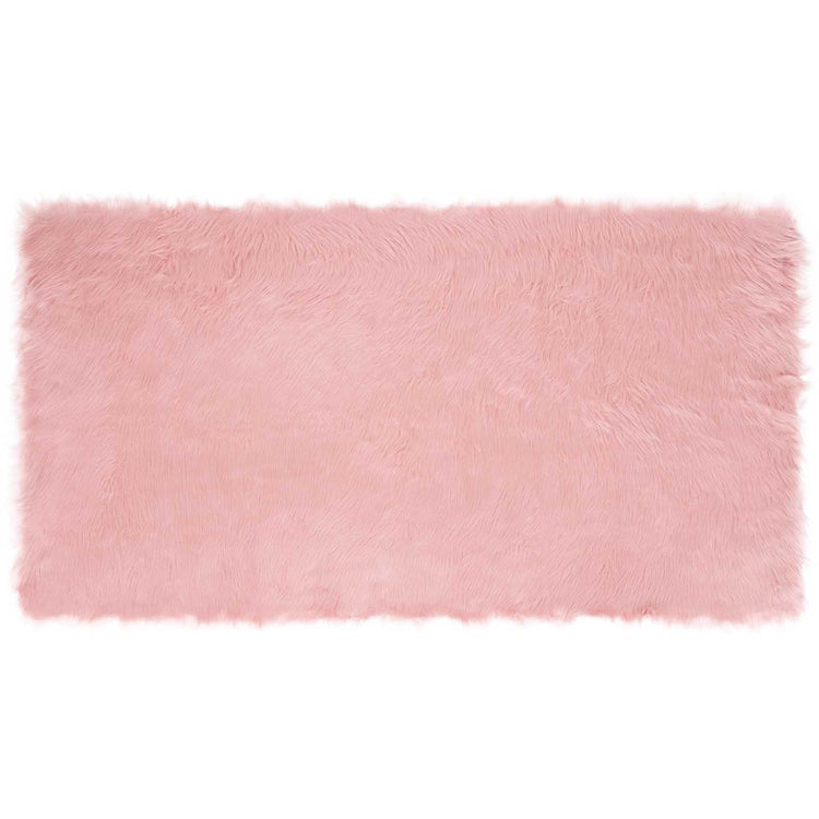 VidaXL tapis en fausse peau de mouton tafalla rose 80 x 150 cm polyester