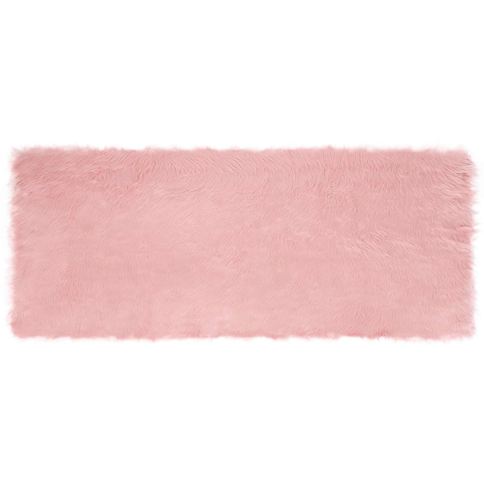 VidaXL tapis en fausse peau de mouton tafalla rose 80 x 200 cm polyester