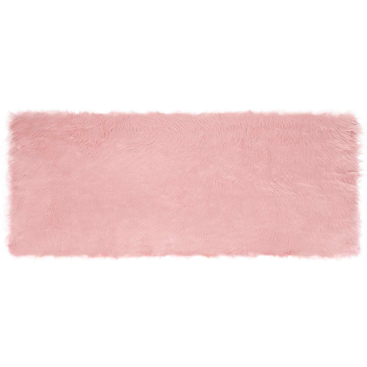 VidaXL tapis en fausse peau de mouton tafalla rose 80 x 200 cm polyester