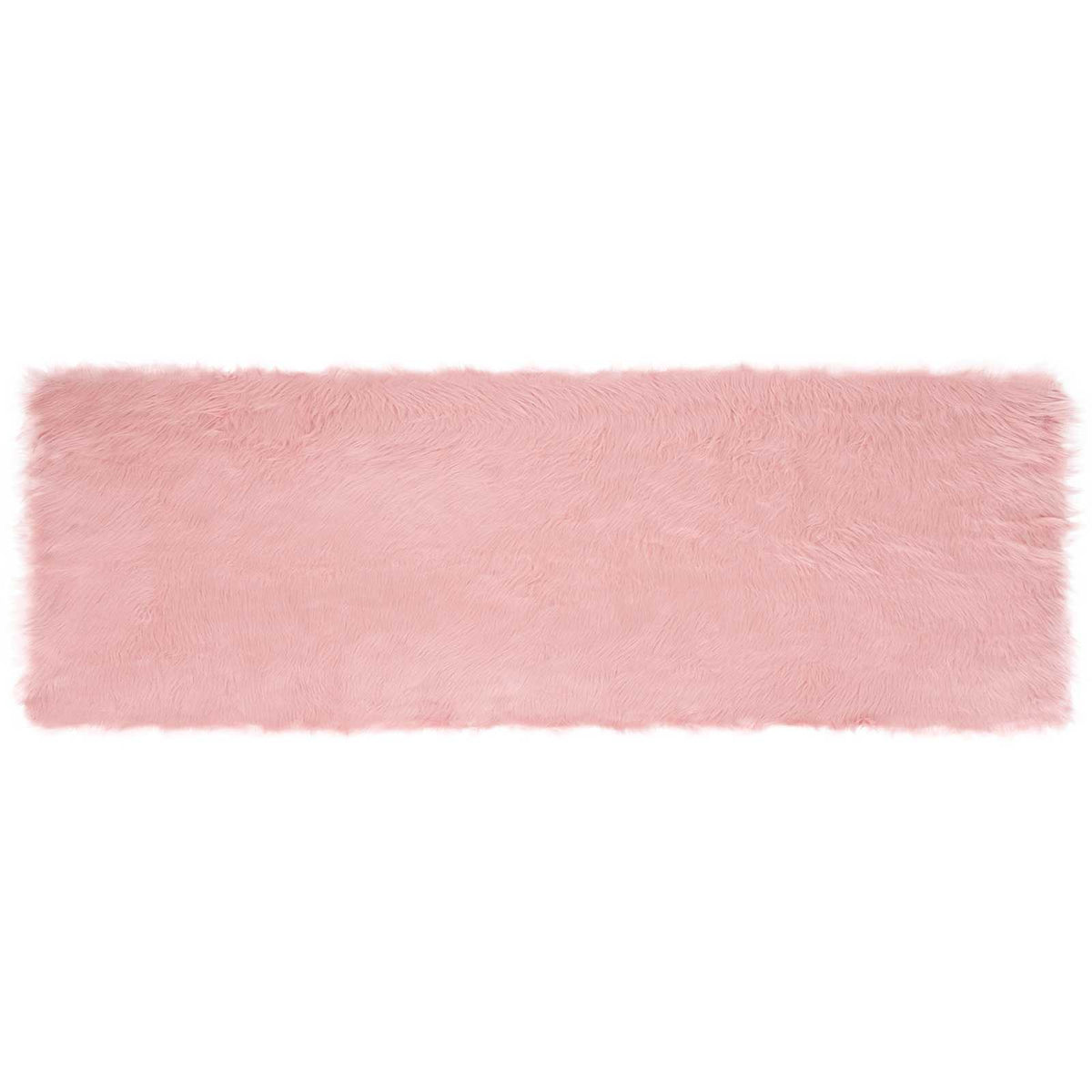 VidaXL tapis en fausse peau de mouton tafalla rose 80 x 250 cm polyester