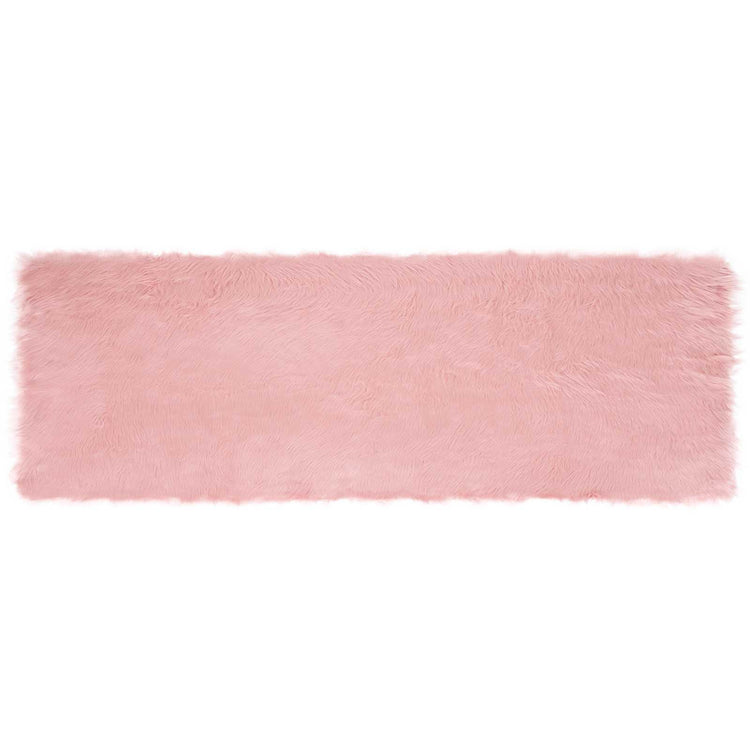 VidaXL tapis en fausse peau de mouton tafalla rose 80 x 250 cm polyester