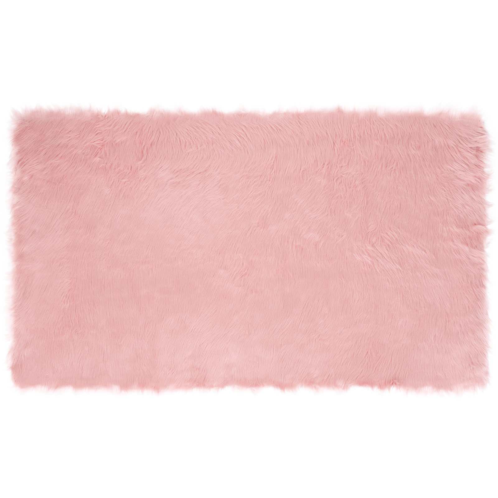 VidaXL tapis en fausse peau de mouton tafalla rose 100 x 200 cm polyester
