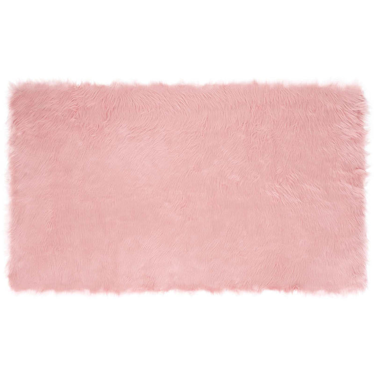 VidaXL tapis en fausse peau de mouton tafalla rose 100 x 200 cm polyester