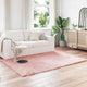 Vidaxx tapis en fausse peau de mouton tafalla rose 120 x 170 cm polyester