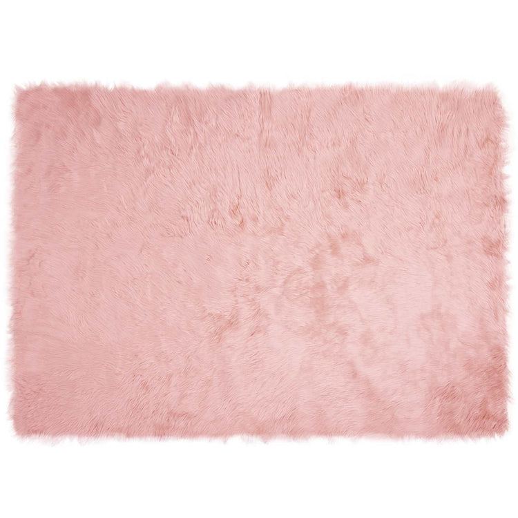 Vidaxx tapis en fausse peau de mouton tafalla rose 120 x 170 cm polyester