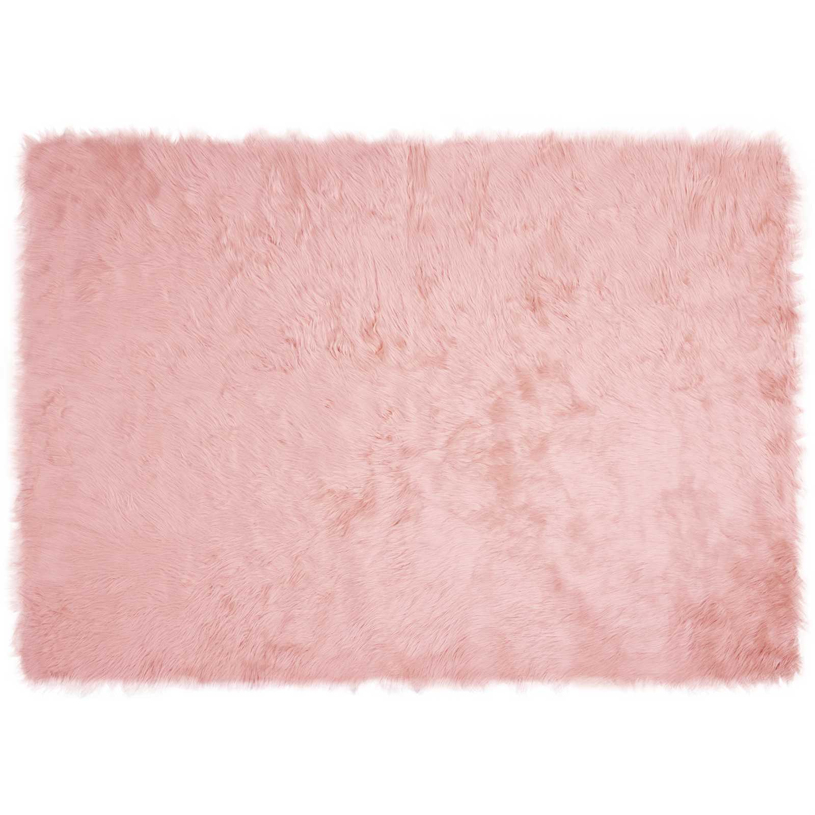 VidaXL tapis en fausse peau de mouton tafalla rose 140 x 200 cm polyester