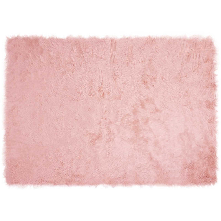 VidaXL tapis en fausse peau de mouton tafalla rose 140 x 200 cm polyester