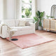 Vidaxx tapis en fausse peau de mouton tafalla rose 120 x 120 cm polyester