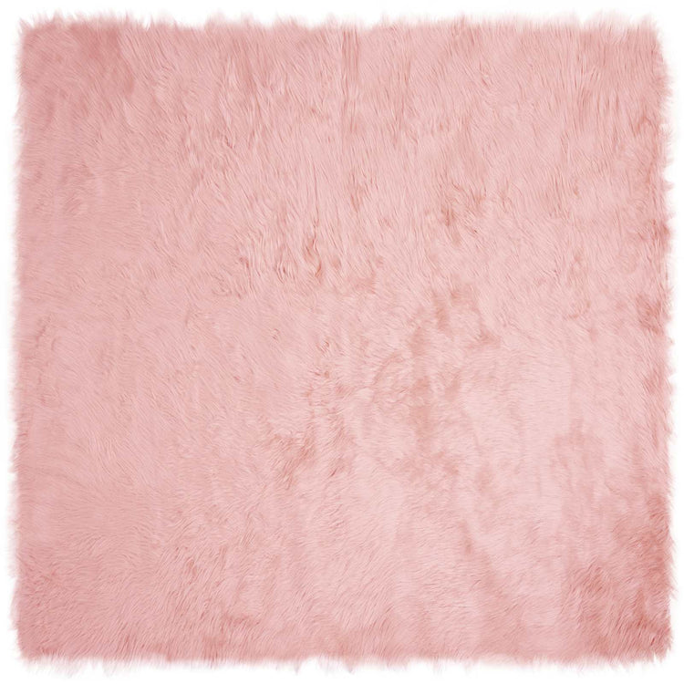 Vidaxx tapis en fausse peau de mouton tafalla rose 120 x 120 cm polyester