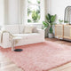 VidaXL tapis en fausse peau de mouton tafalla rose 200 x 200 cm polyester
