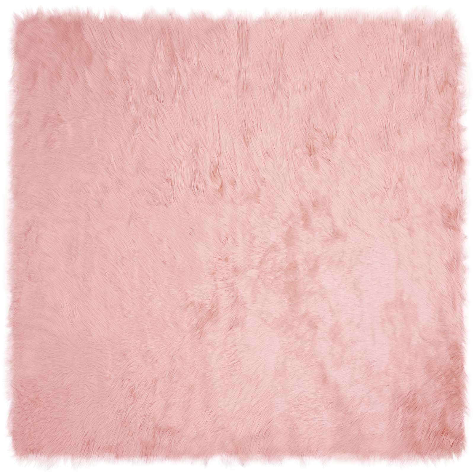 VidaXL tapis en fausse peau de mouton tafalla rose 200 x 200 cm polyester