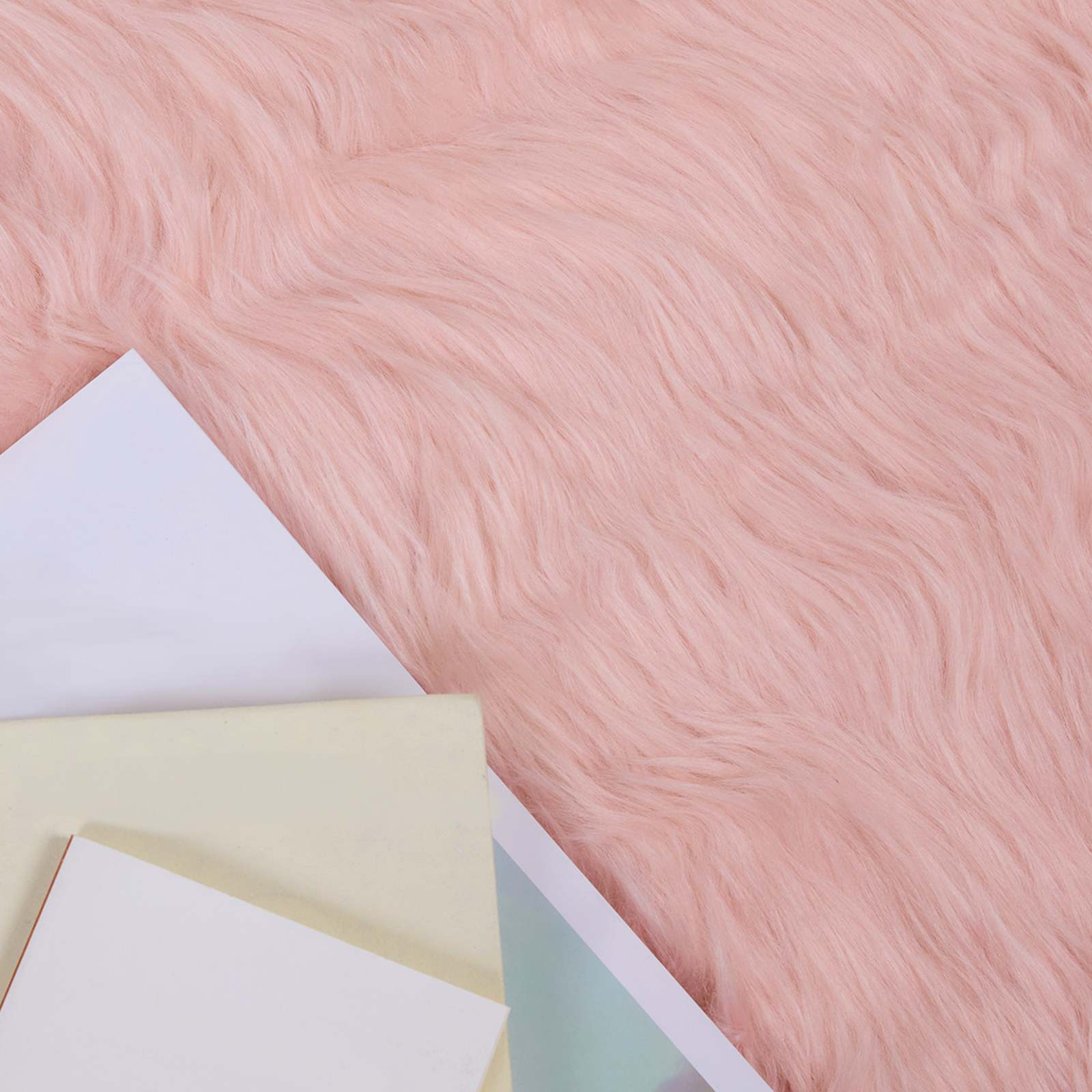 VidaXL tapis en fausse peau de mouton tafalla rose ø 80 cm polyester