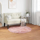 VidaXL tapis en fausse peau de mouton tafalla rose ø 100 cm polyester