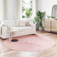 VidaXL tapis en fausse peau de mouton tafalla rose ø 200 cm polyester