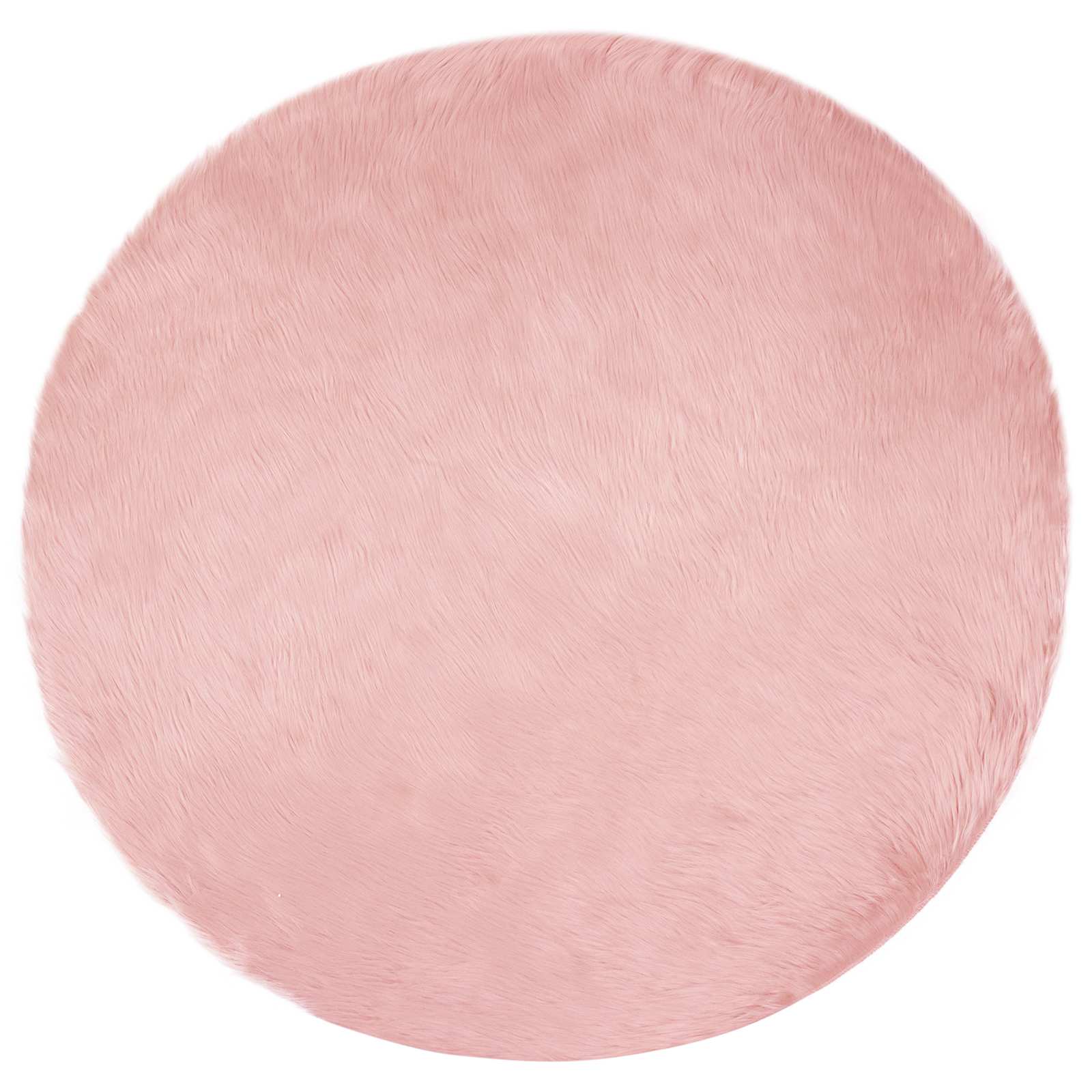 VidaXL tapis en fausse peau de mouton tafalla rose ø 200 cm polyester