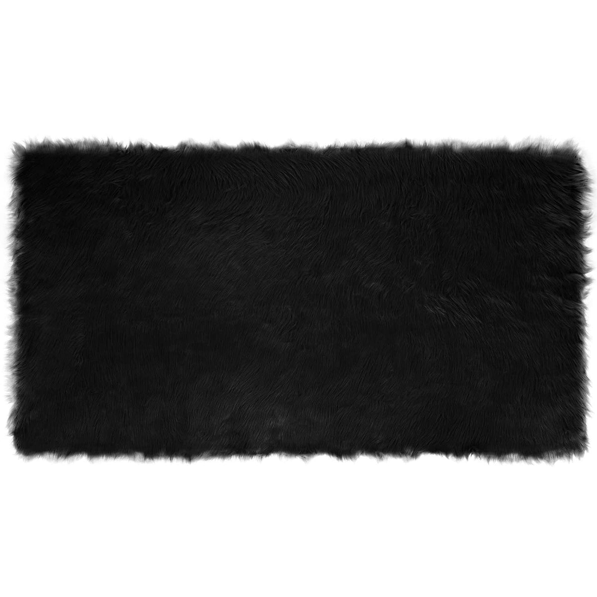 Vidaxx tapis en fausse peau de mouton tafalla noir 60 x 110 cm polyester