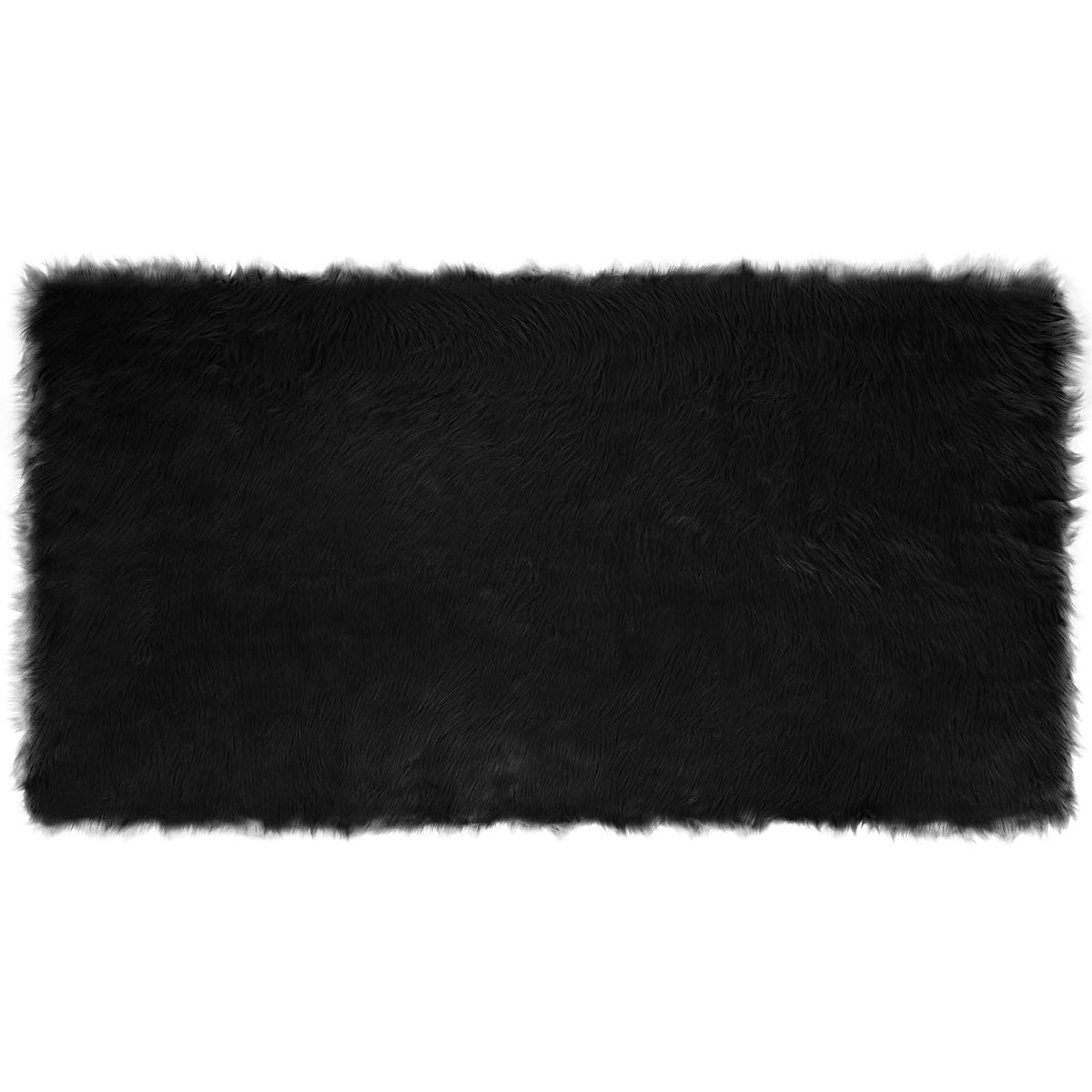 Vidaxx tapis en fausse peau de mouton tafalla noir 80 x 150 cm polyester