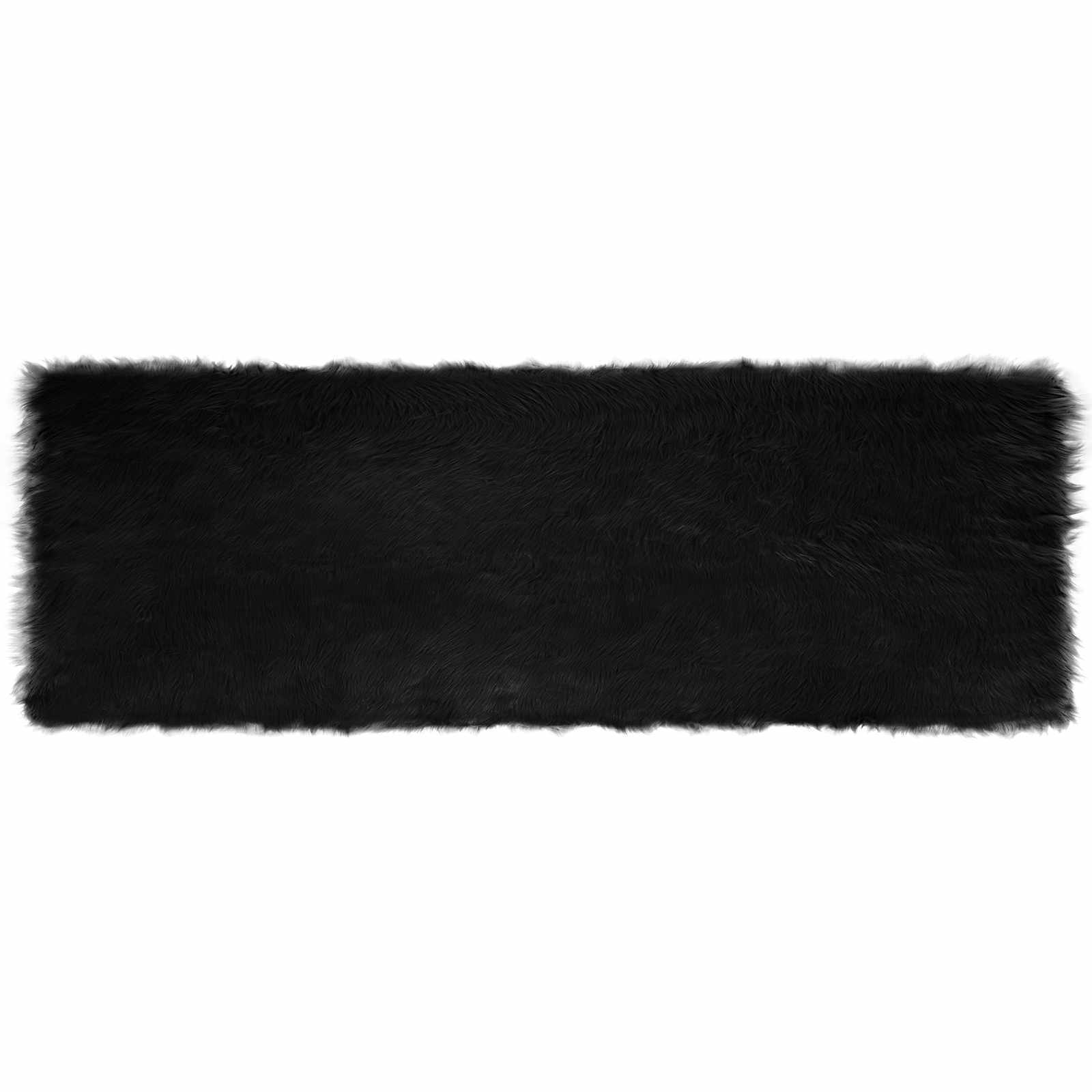 Vidaxx tapis en fausse peau de mouton tafalla noir 80 x 250 cm polyester