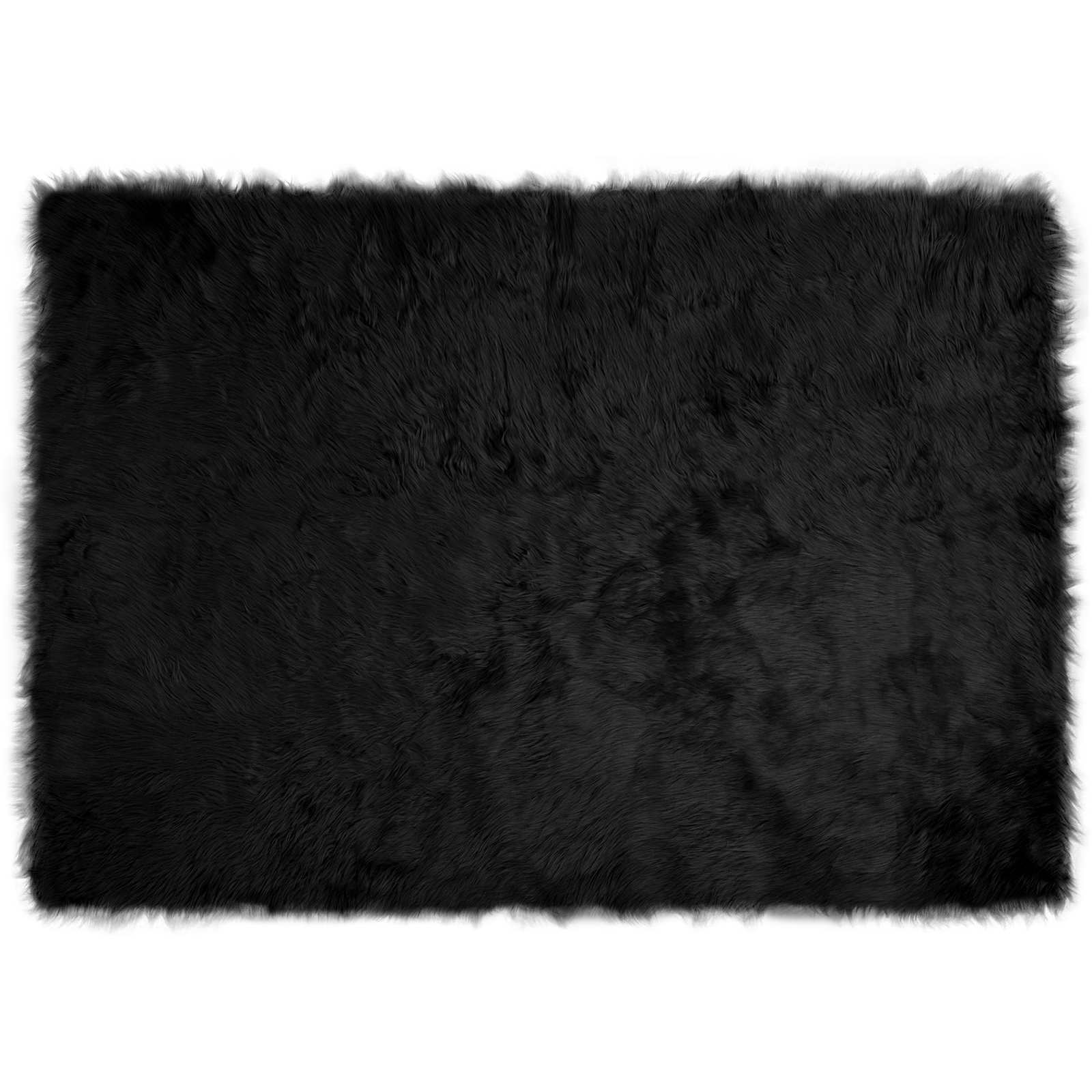 Vidaxx tapis en fausse peau de mouton tafalla noir 140 x 200 cm polyester