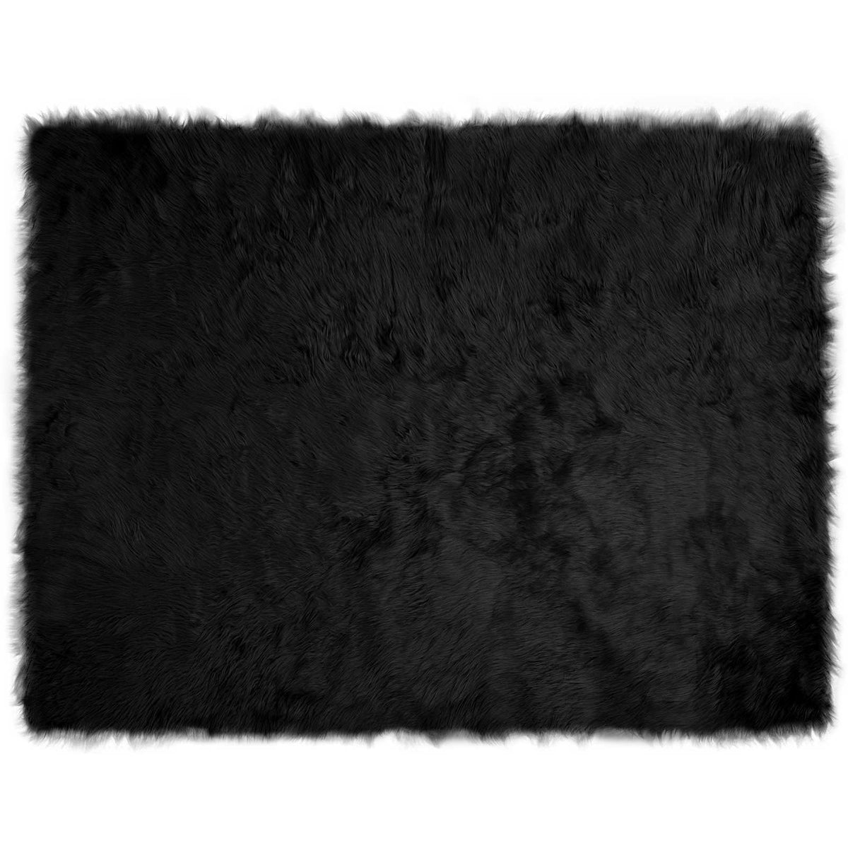 Vidaxx tapis en fausse peau de mouton tafalla noir 240 x 340 cm polyester