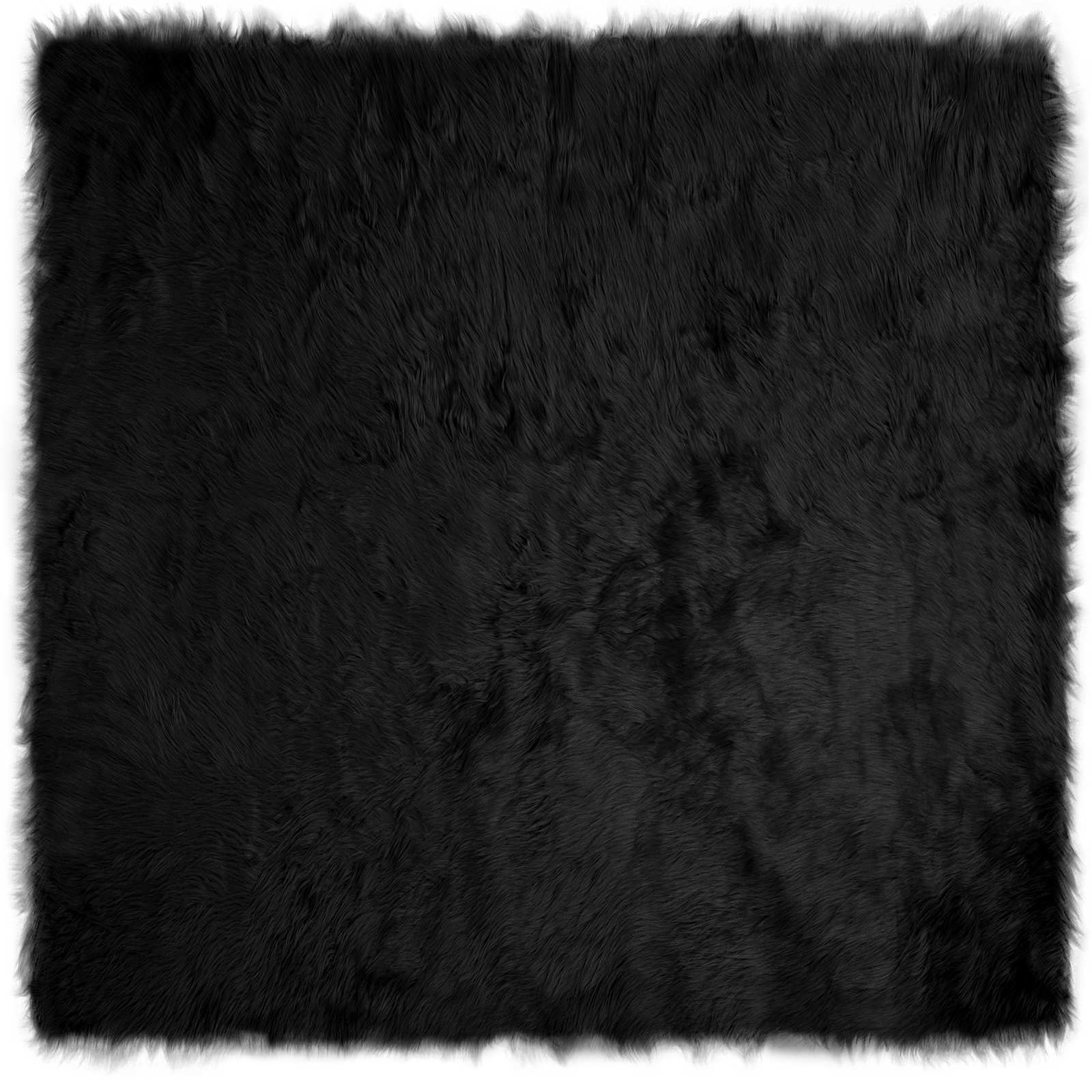 Vidaxx tapis en fausse peau de mouton tafalla noir 200 x 200 cm polyester