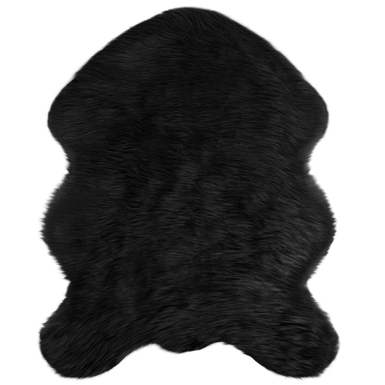 VidaXL tapis en fausse peau de mouton tafalla noir 50 x 80 cm polyester