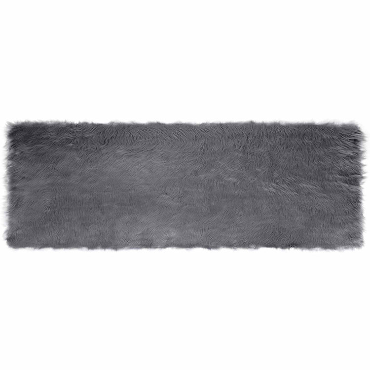 VidaXL tapis en fausse peau de mouton tafalla anthracite 80 x 250 cm polyester