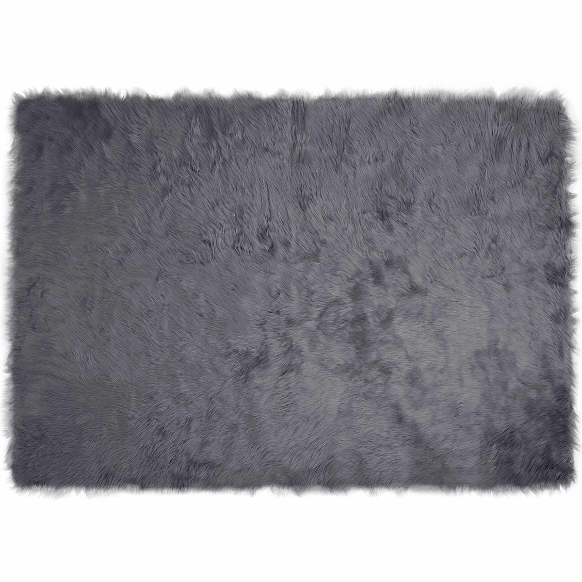 Vidaxl tapis fausse peau de mouton tafalla anthracite 140 x 200 cm