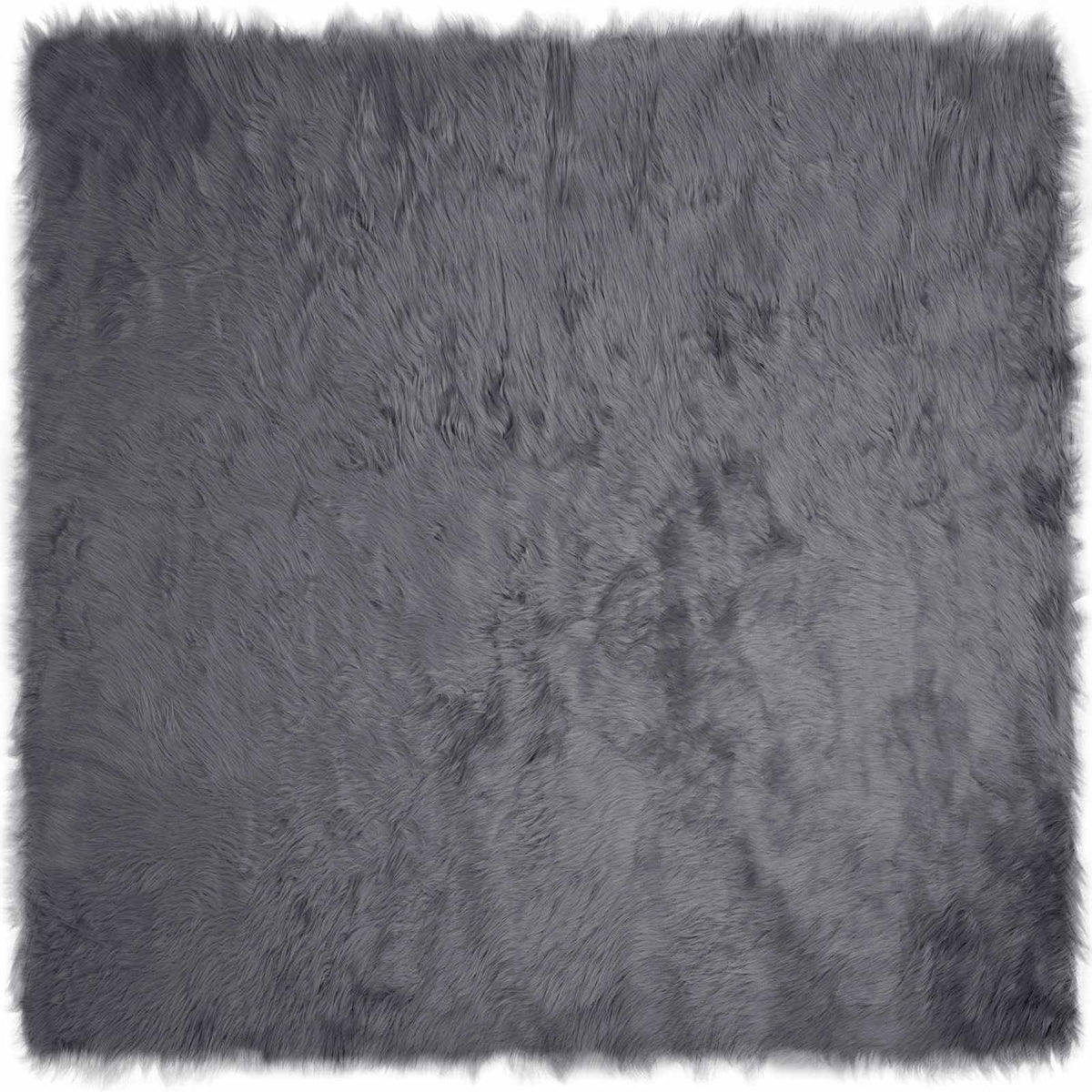 Vidaxl tapis fausse peau de mouton tafalla anthracite 120 x 120 cm