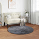 Vidaxx tapis en fausse peau de mouton tafalla anthracite ø 120 cm polyester